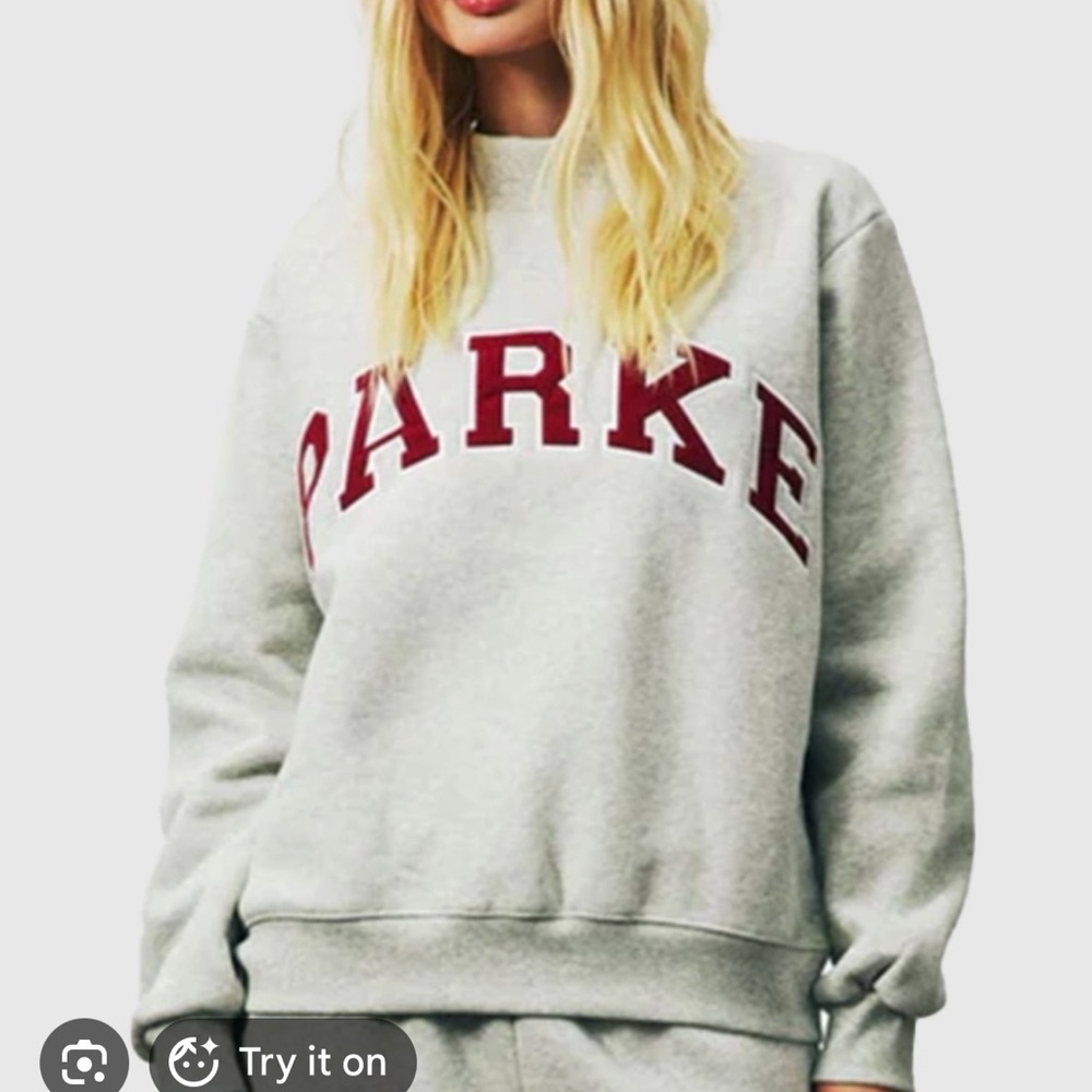 PARKE Mockneck gray with Red Lettering
